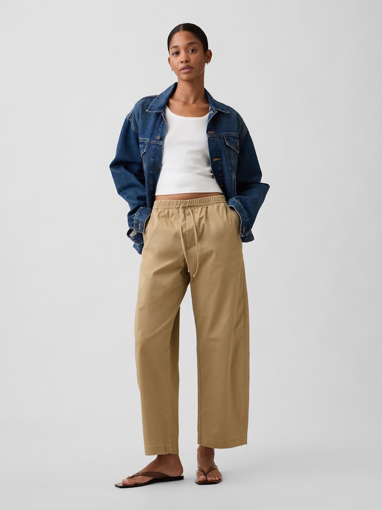 Mid Rise Easy Barrel Khakis: $48.99