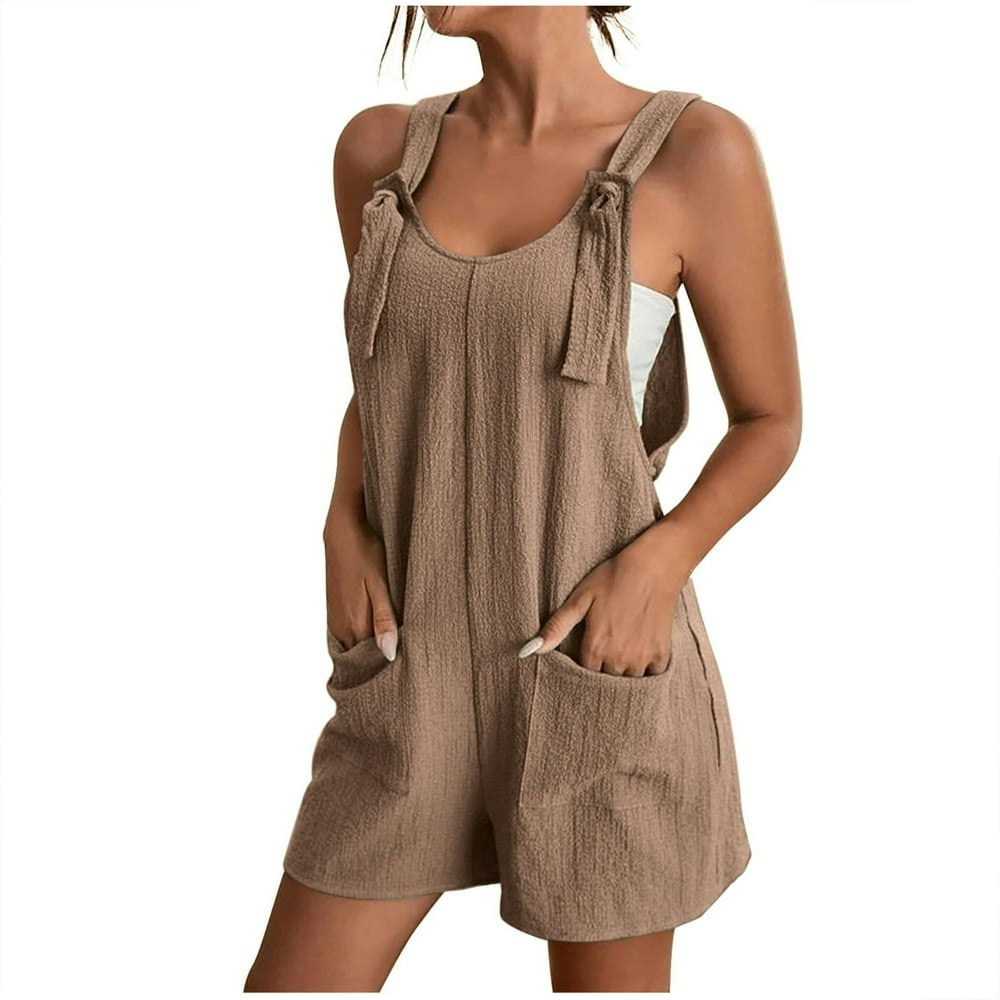 Jalioing Plus Size Women's Suspender Shorts Overalls: $9.89 Jalioing Plus Size Women's Suspender Shorts Overalls: $9.89