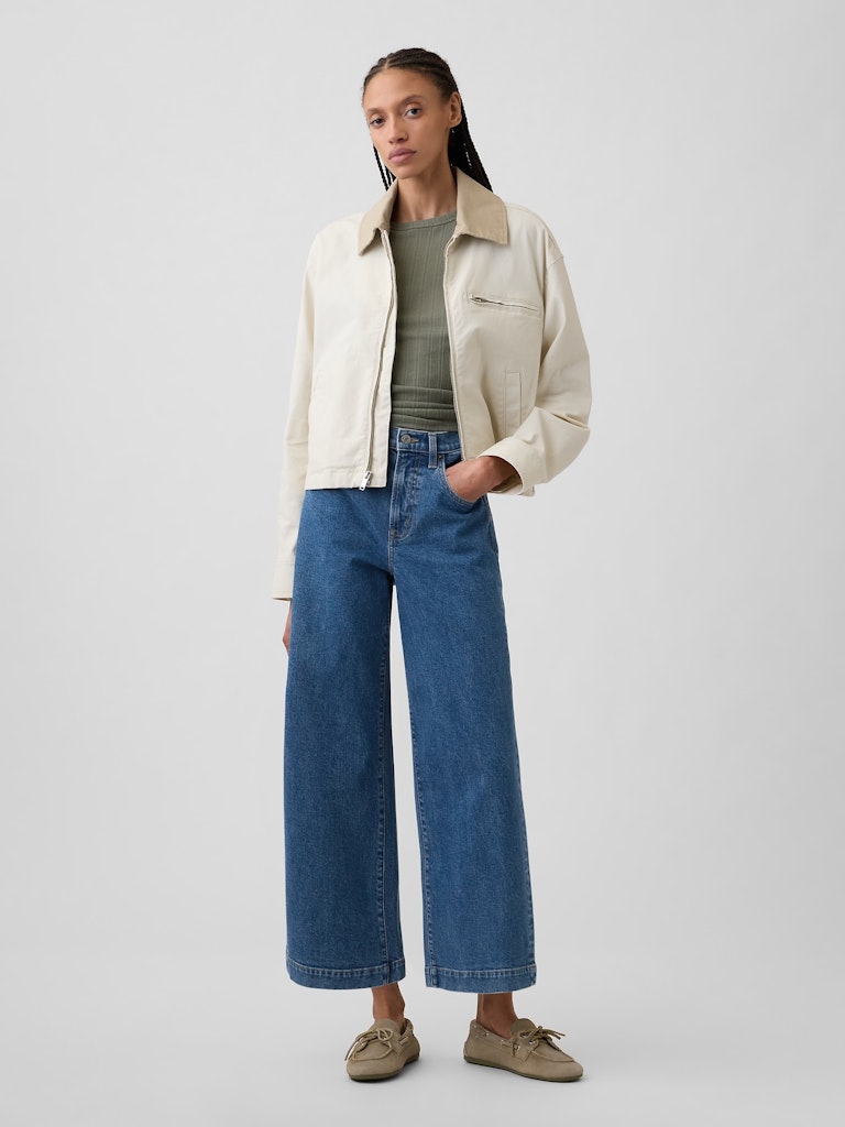 High Rise Wide-Leg Crop Jeans: $47.99 High Rise Wide-Leg Crop Jeans: $47.99