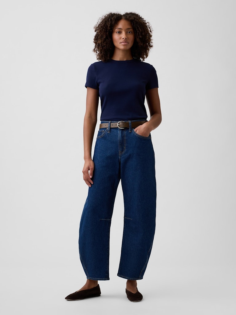 High Rise Barrel Jeans: $31.99 High Rise Barrel Jeans: $31.99