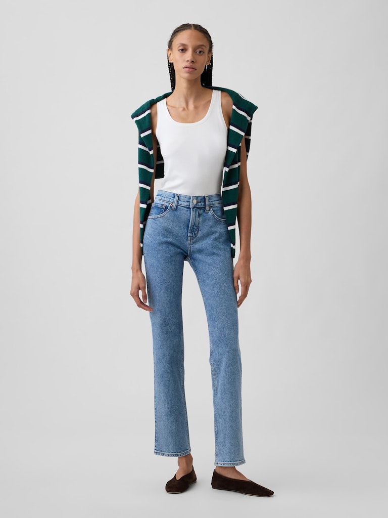 Mid Rise 90s Slim Straight Jeans: $39.99 Mid Rise 90s Slim Straight Jeans: $39.99