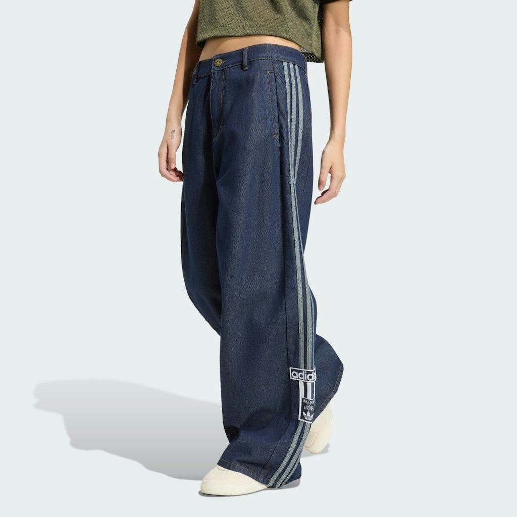 Adibreak Mid Rise Wide Leg Denim Pants: $110 Adibreak Mid Rise Wide Leg Denim Pants: $110