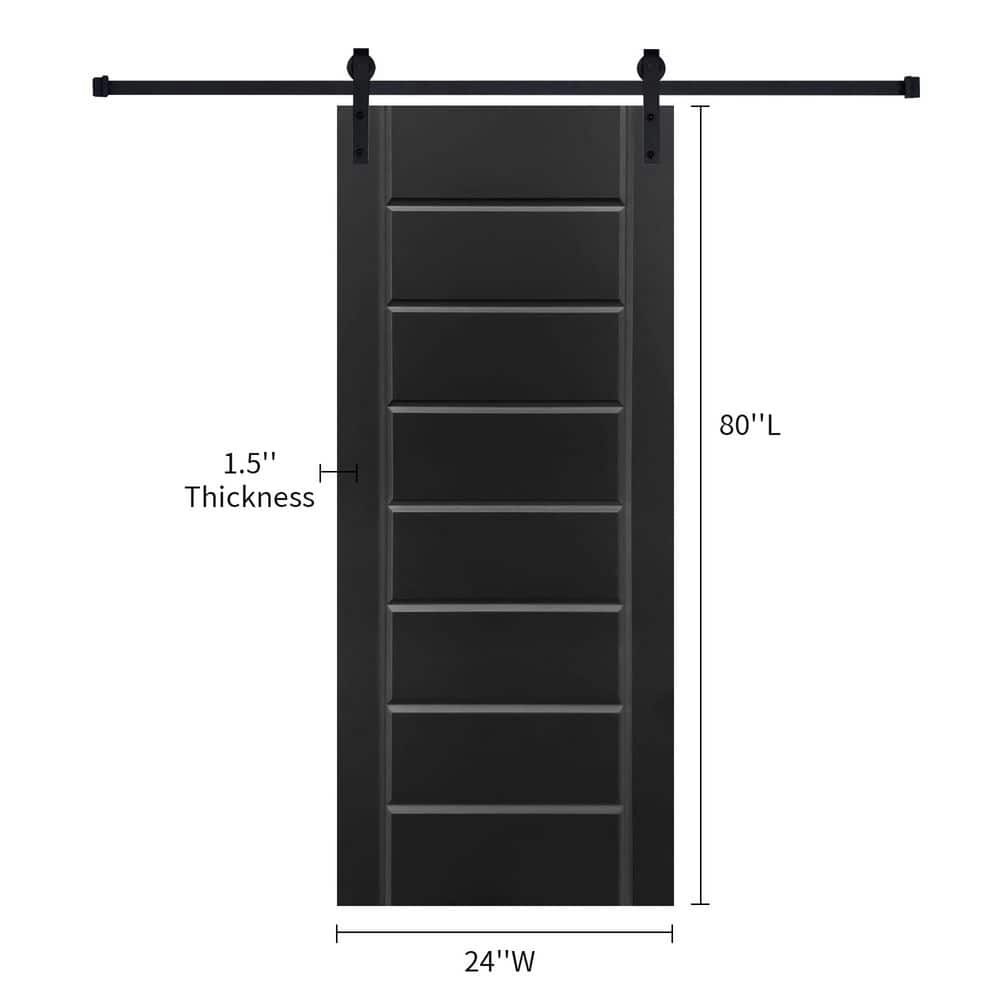 Black Barn Sliding Door 24 in. x 80 in.: $550 Black Barn Sliding Door 24 in. x 80 in.: $550