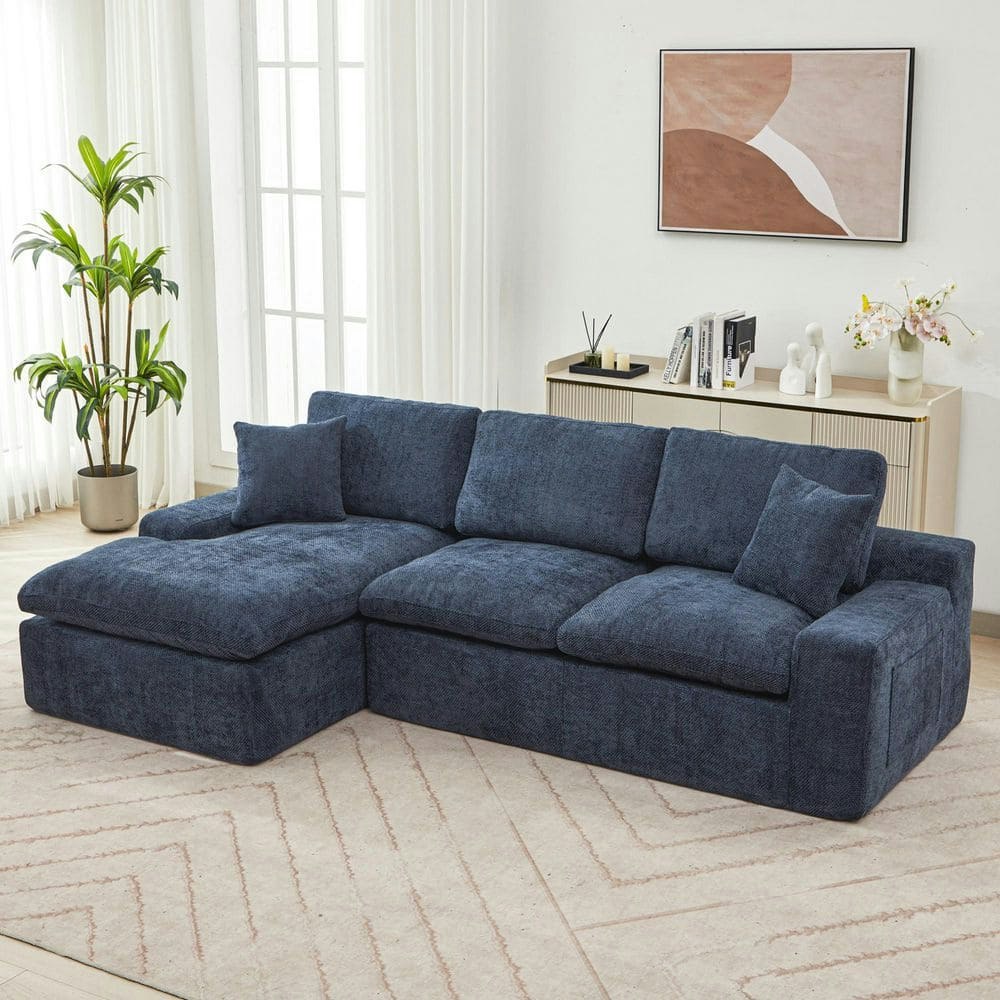 Upholstered Chenille Modular Cloud Sectional Sofa: $1,029 Upholstered Chenille Modular Cloud Sectional Sofa: $1,029