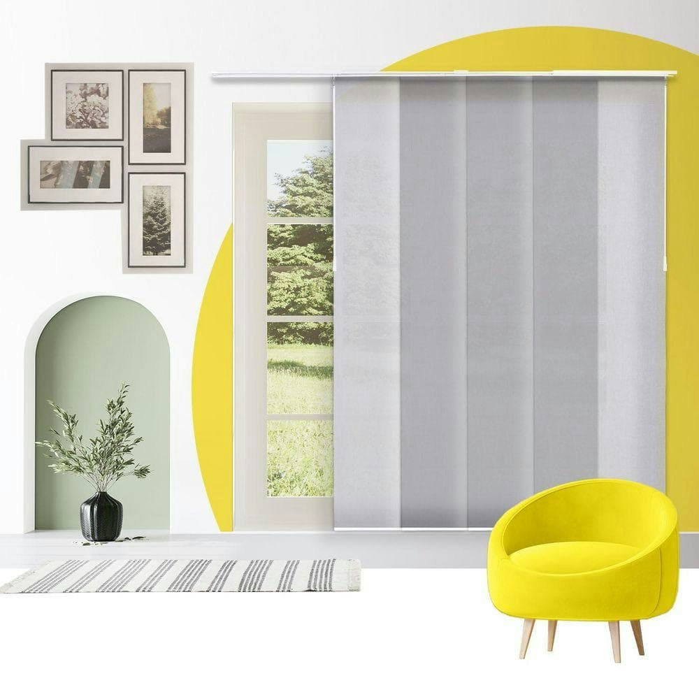 Sunset Grey Sliding Panel Track Blind: $156.97 Sunset Grey Sliding Panel Track Blind: $156.97