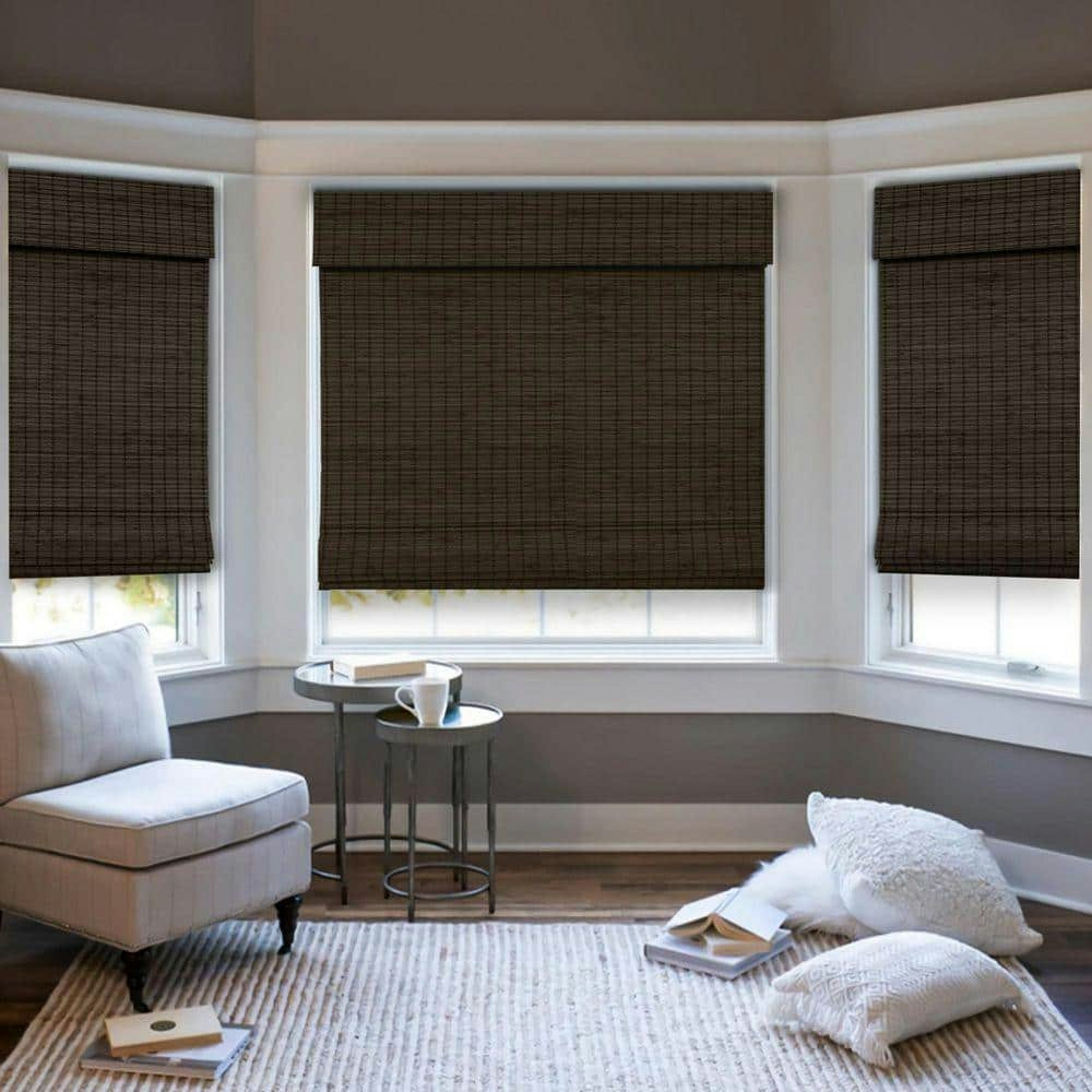 Natural Woven Cordless Bamboo Roman Shades: $195.83 Natural Woven Cordless Bamboo Roman Shades: $195.83