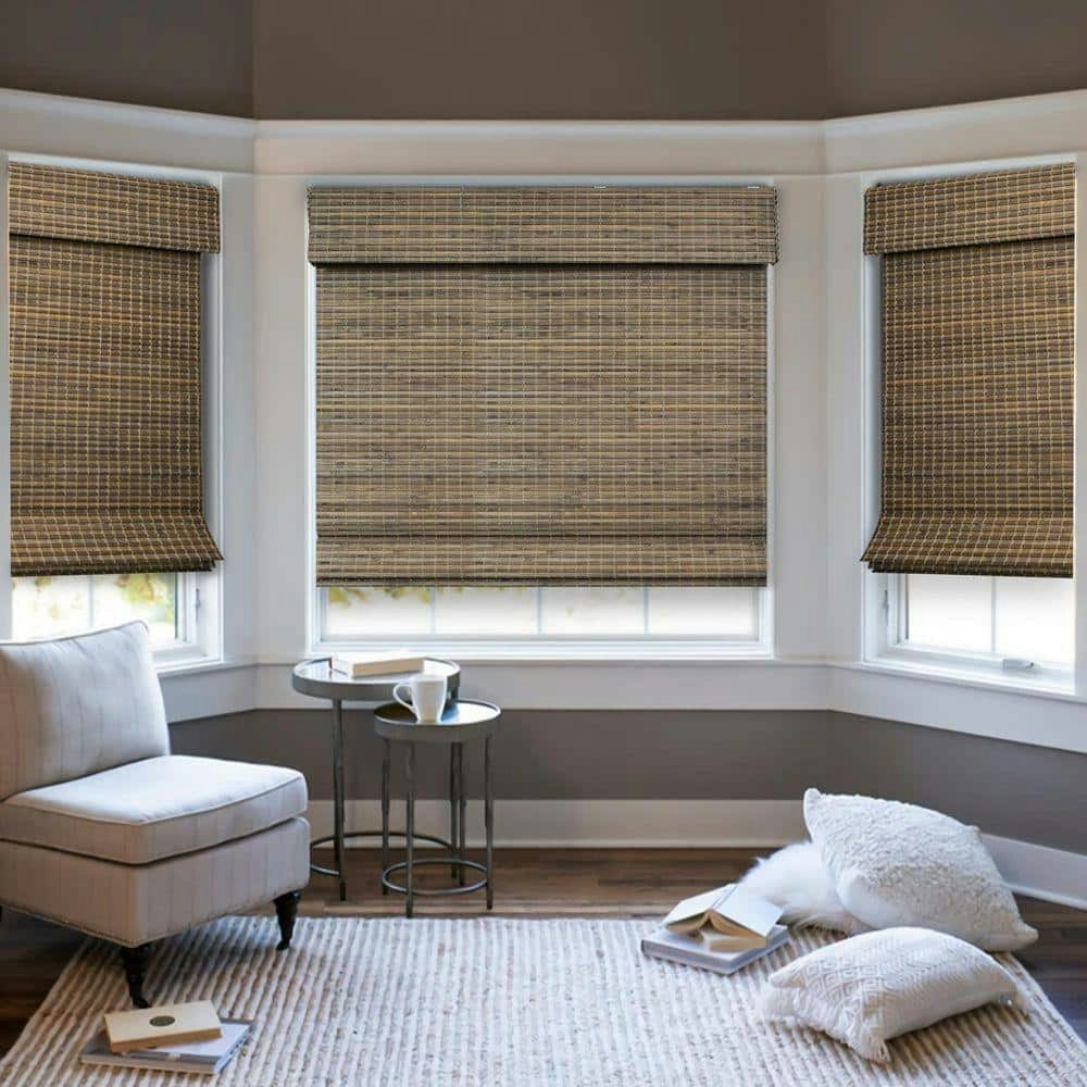 Natural Woven Cordless Bamboo Roman Shade 52" x 36": $139.29 Natural Woven Cordless Bamboo Roman Shade 52" x 36": $139.29