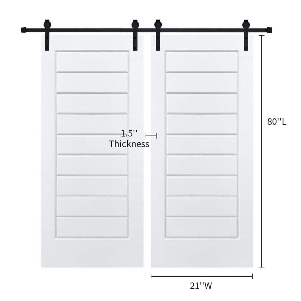 Double Modern Eight Panel 24 in. x 80 in. MDF White Barn Sliding Door: $1,100 Double Modern Eight Panel 24 in. x 80 in. MDF White Barn Sliding Door: $1,100
