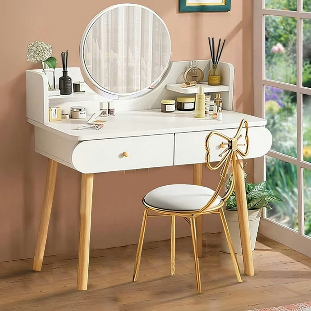 Giatuee Vanity Table with Mirror: $61.99 Giatuee Vanity Table with Mirror: $61.99