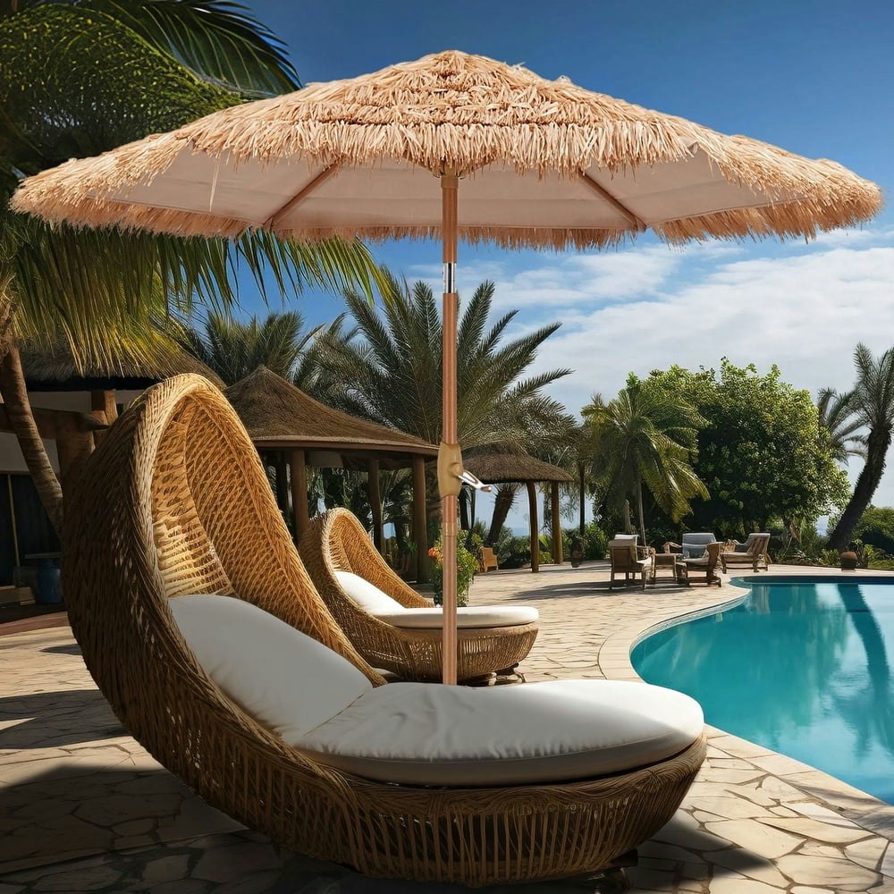 Autlaycil 7.5-Foot Grass Tiki Patio Umbrella: $59.99 Autlaycil 7.5-Foot Grass Tiki Patio Umbrella: $59.99