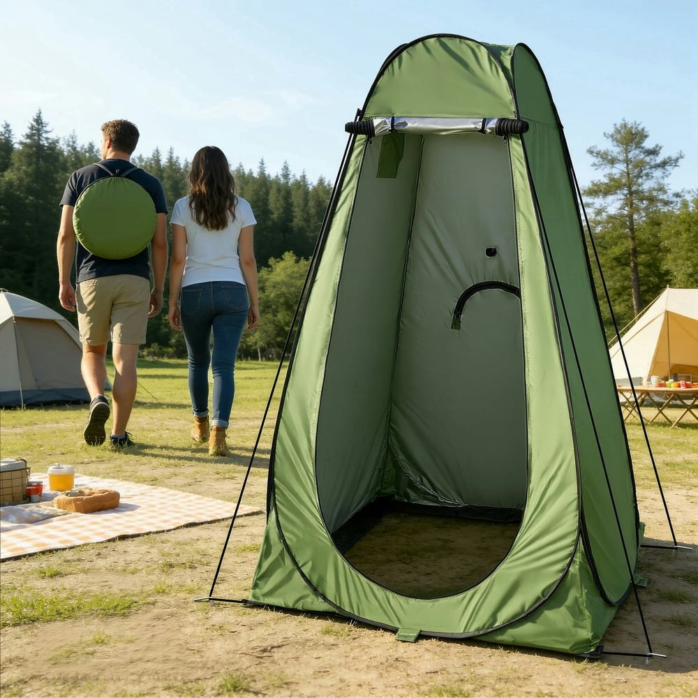 Reloive Portable Pop-Up Privacy Shower and Toilet Tent: $30.59