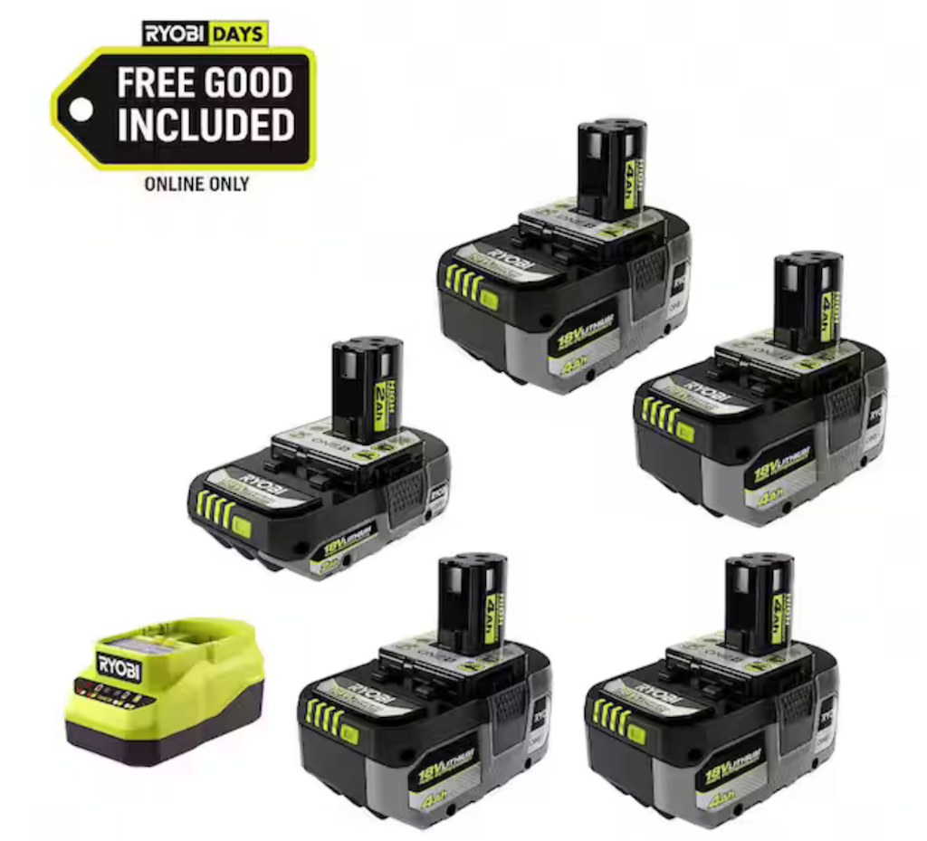 Ryobi ONE+ 18V High Performance Battery Kit w/ 2 Extra Batteries : $199