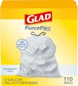 Glad 13-Gallon Drawstring Fragrance Free Trash Bags 110-Count Pack for $18 + free shipping w/ Prime