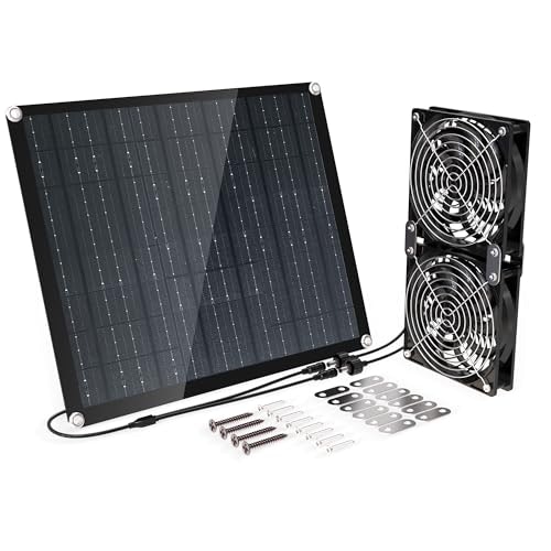 Moajerry 30W Solar Panel Fan Kit: $23.79 Moajerry 30W Solar Panel Fan Kit: $23.79