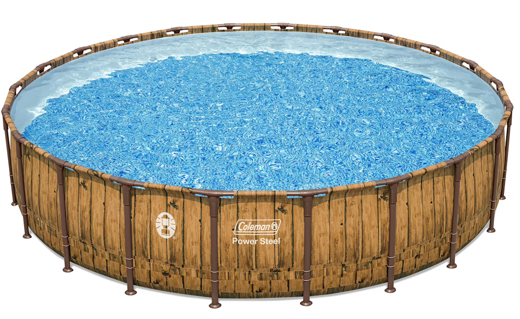 Coleman Power Steel 22ft Round Metal Frame Above Ground Pool Set: $598