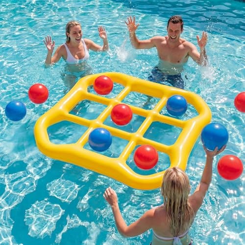 Inflatable Tic-Tac-Toe Pool Toy 10 Balls: $17.99