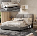 Flexispot Adjustable Queen Bed Frame w/ Upholstered Headboard for $280 + free shipping
