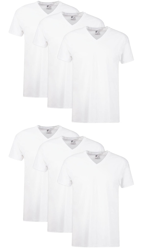 Hanes Men's V-Neck Undershirt 6-Pack: $13
