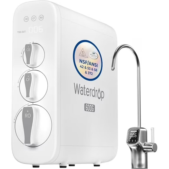 Restored Waterdrop G3P600 Reverse Osmosis System: $289.99