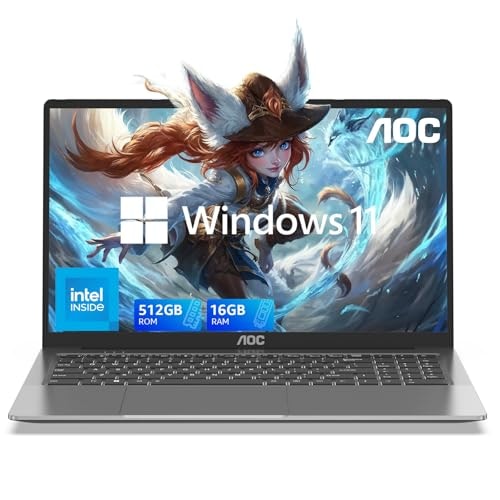 AOC 15.6" FHD 16GB RAM 512GB SSD Windows 11 Computer Laptop : $379.99
