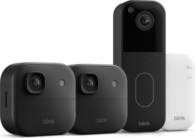 Blink Outdoor 2K+ Video Doorbell 2-Camera System w/ Sync Module Core: $55