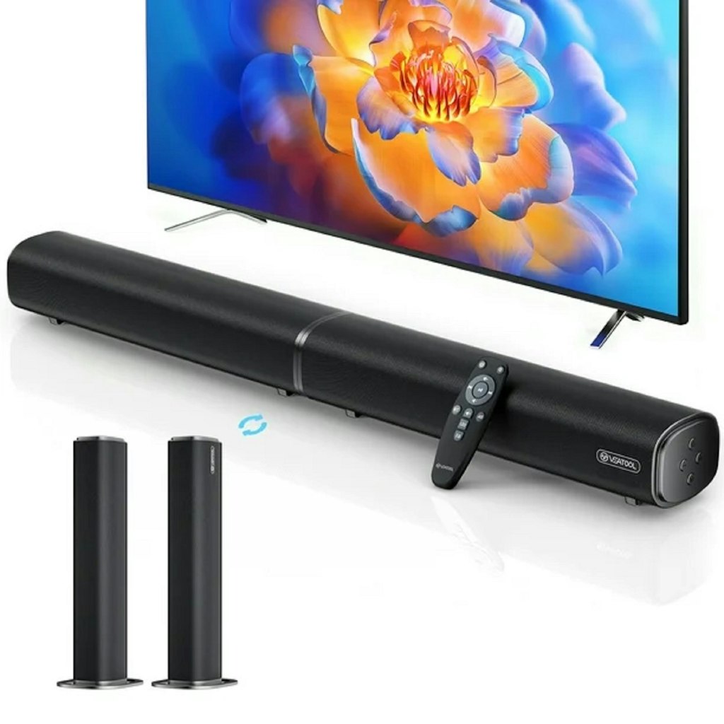 VEATOOL 2.2-Channel Bluetooth Sound Bar:  $19 