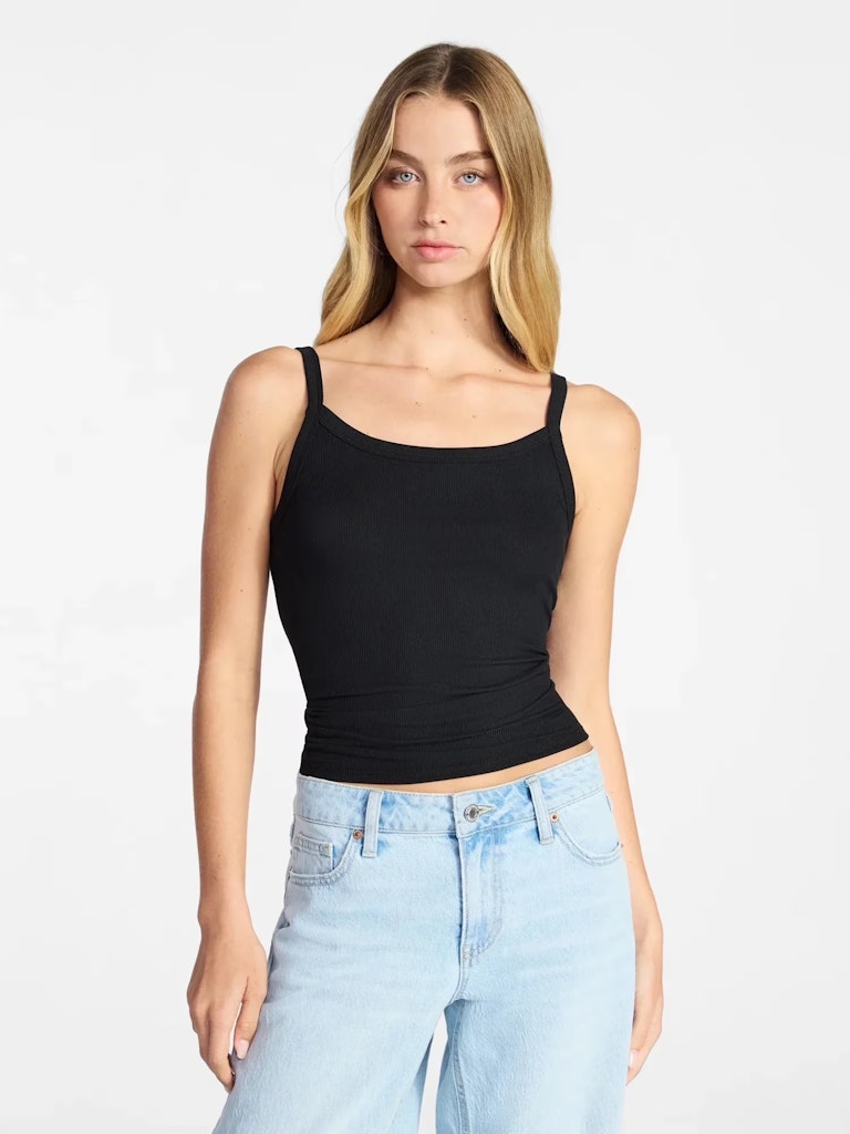 No Boundaries Women's Ribbed Cami Top 5-Pack: $3.98