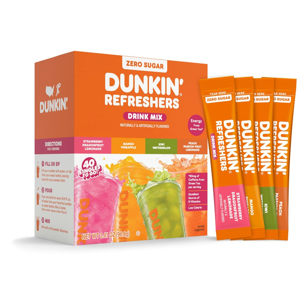Dunkin' Zero Sugar Refreshers Singles Variety Pack 40-Count: $6 w/ Sub & Save