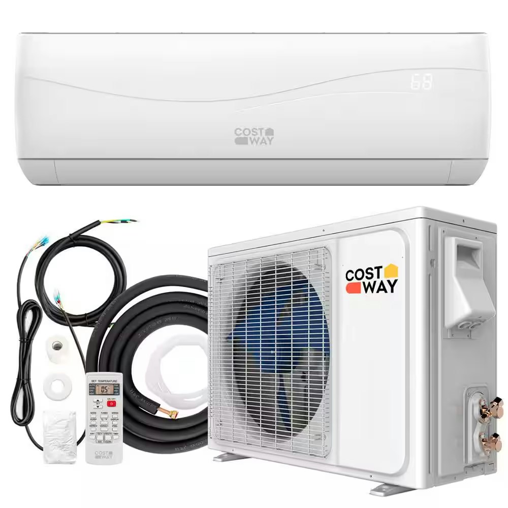 Costway 9,000-BTU Ductless Mini Split Air Conditioner with Heat Pump: $489