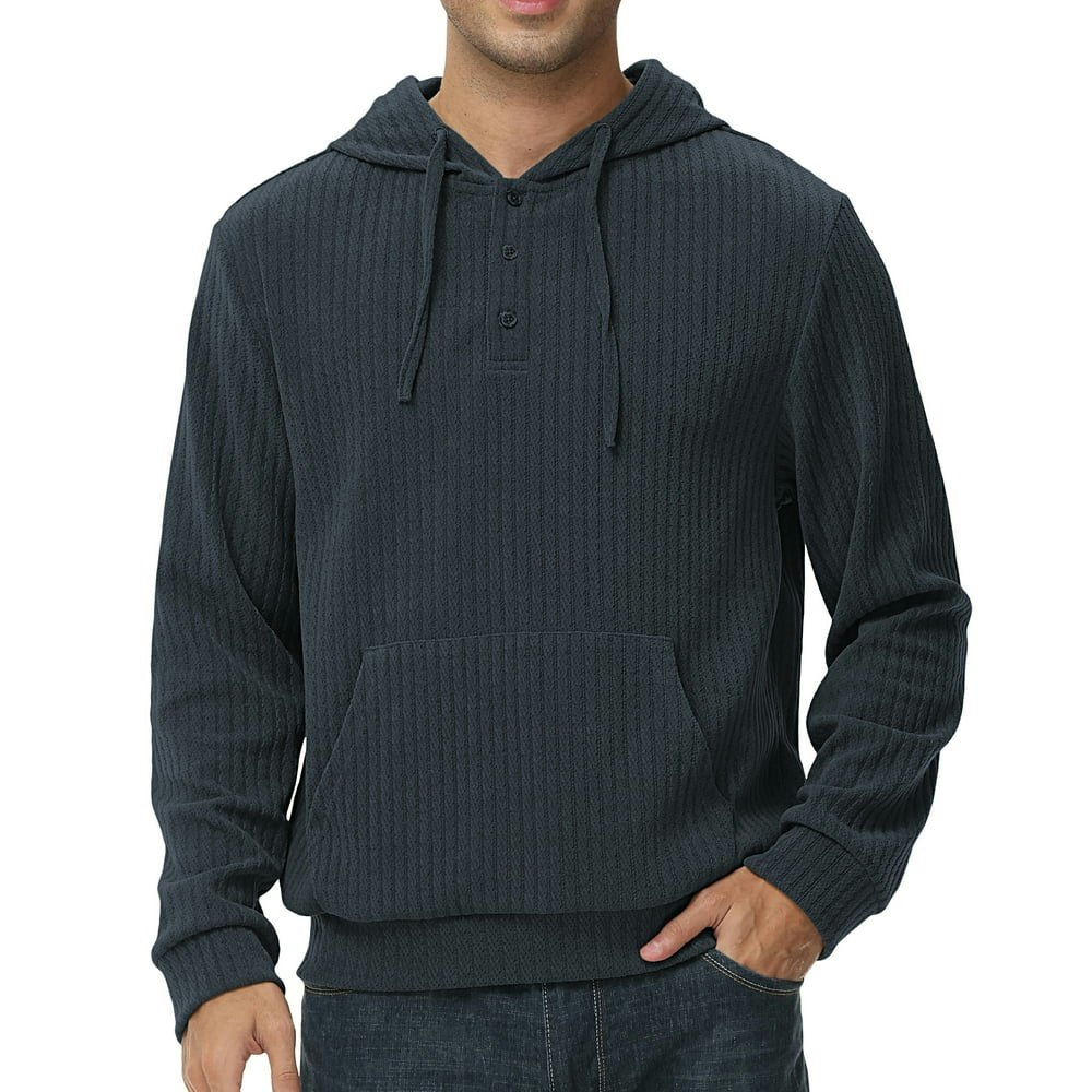 Xidunhg Men's Hooded Henley Sweatshirt: $14.99 Xidunhg Men's Hooded Henley Sweatshirt: $14.99