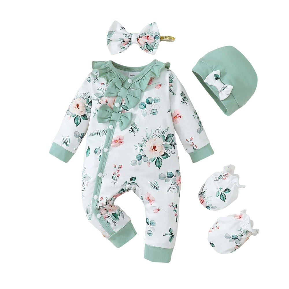 Kimi Bear Baby Girls Floral Romper and Headband 2-Piece Set: $11.49 Kimi Bear Baby Girls Floral Romper and Headband 2-Piece Set: $11.49