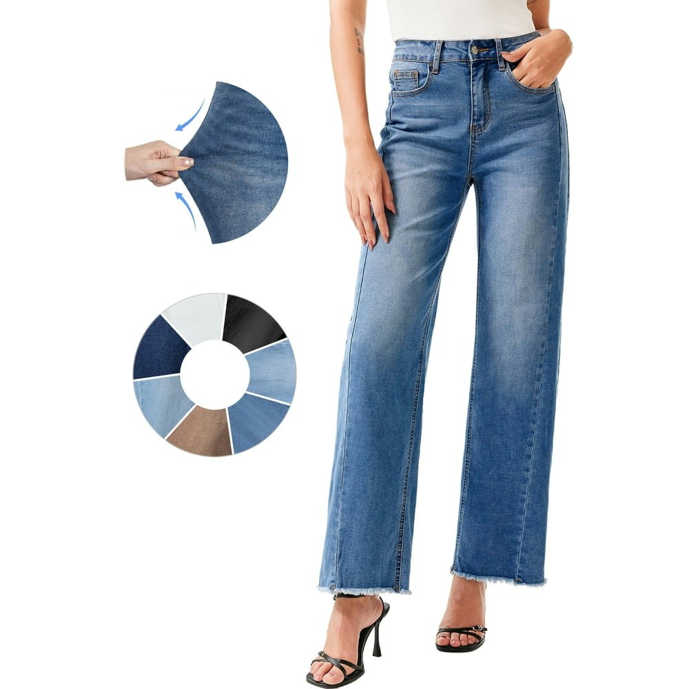Dokotoo Women's High-Waisted Wide Leg Jeans: $31.99 Dokotoo Women's High-Waisted Wide Leg Jeans: $31.99