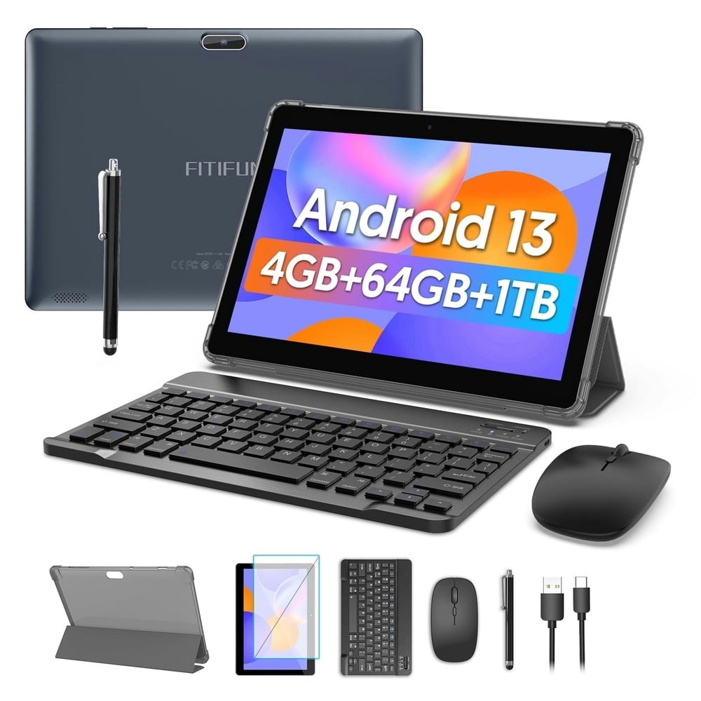 10.1-inch Android 13 Tablet with Keyboard and Accessories: $61.19 10.1-inch Android 13 Tablet with Keyboard and Accessories: $61.19