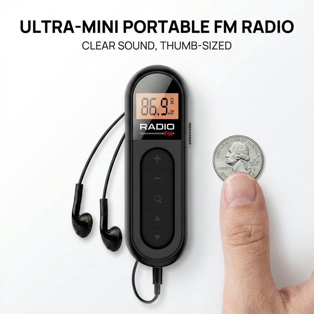 UMUTOO Mini FM Pocket Radio: $15.98