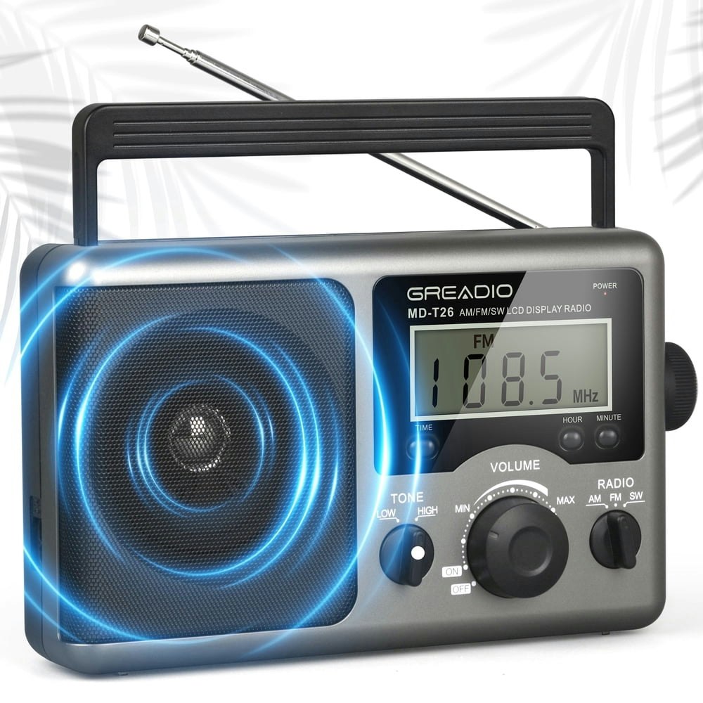 Greadio Portable AM FM Radio: $29.98