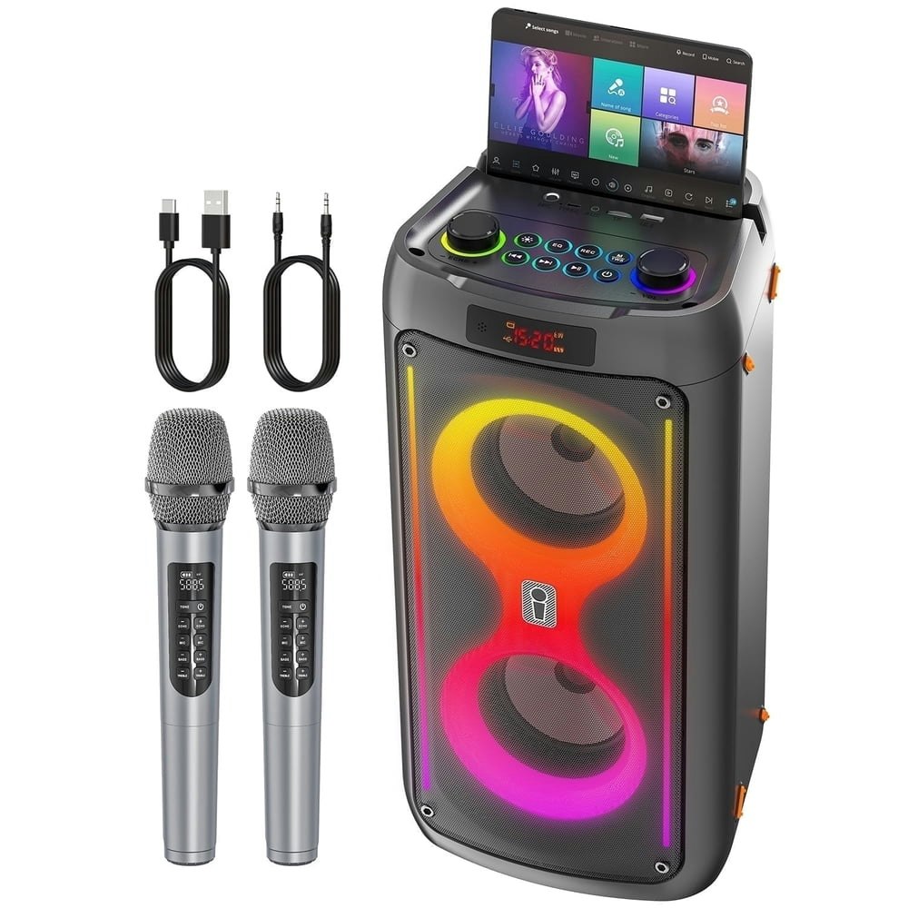 Gesnada 200W Karaoke Machine with 2 Wireless Microphones: $89.59 Gesnada 200W Karaoke Machine with 2 Wireless Microphones: $89.59
