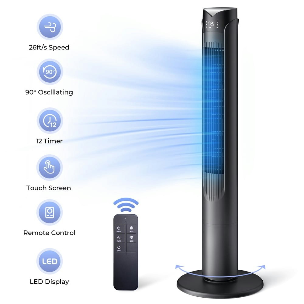 41-Inch Oscillating Tower Fan with Remote: $44.98 41-Inch Oscillating Tower Fan with Remote: $44.98