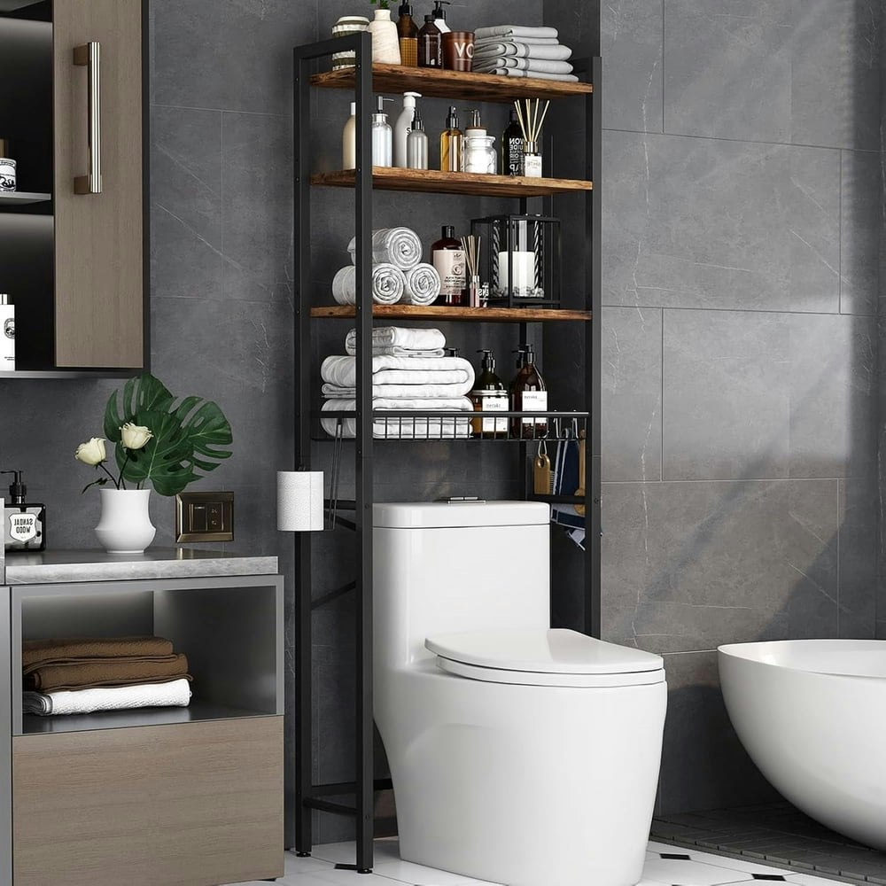 Biemlerfn 4-Tier Over-the-Toilet Storage Shelf: $44.99
