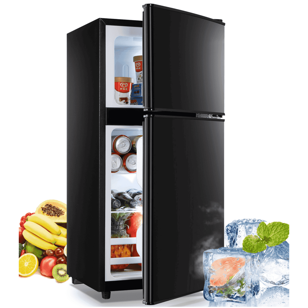 GGTB 3.0-Cubic Foot Retro Double-Door Mini Refrigerator: $169.99