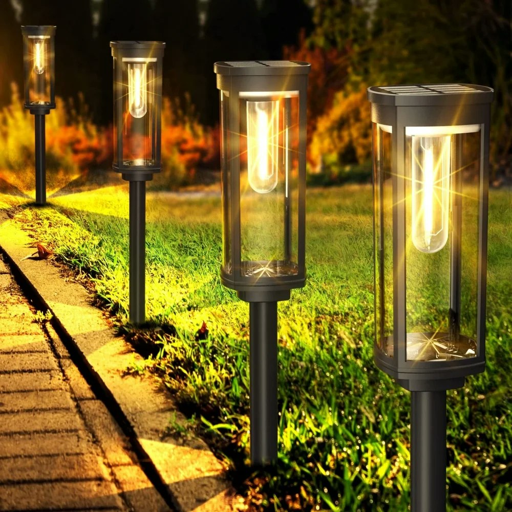 Solar Powered Pathway Lights 4-Pack: $28.79