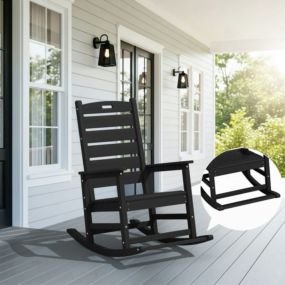 SERWALL Oversized Outdoor Rocking Chair with Footrest: $89.99 SERWALL Oversized Outdoor Rocking Chair with Footrest: $89.99