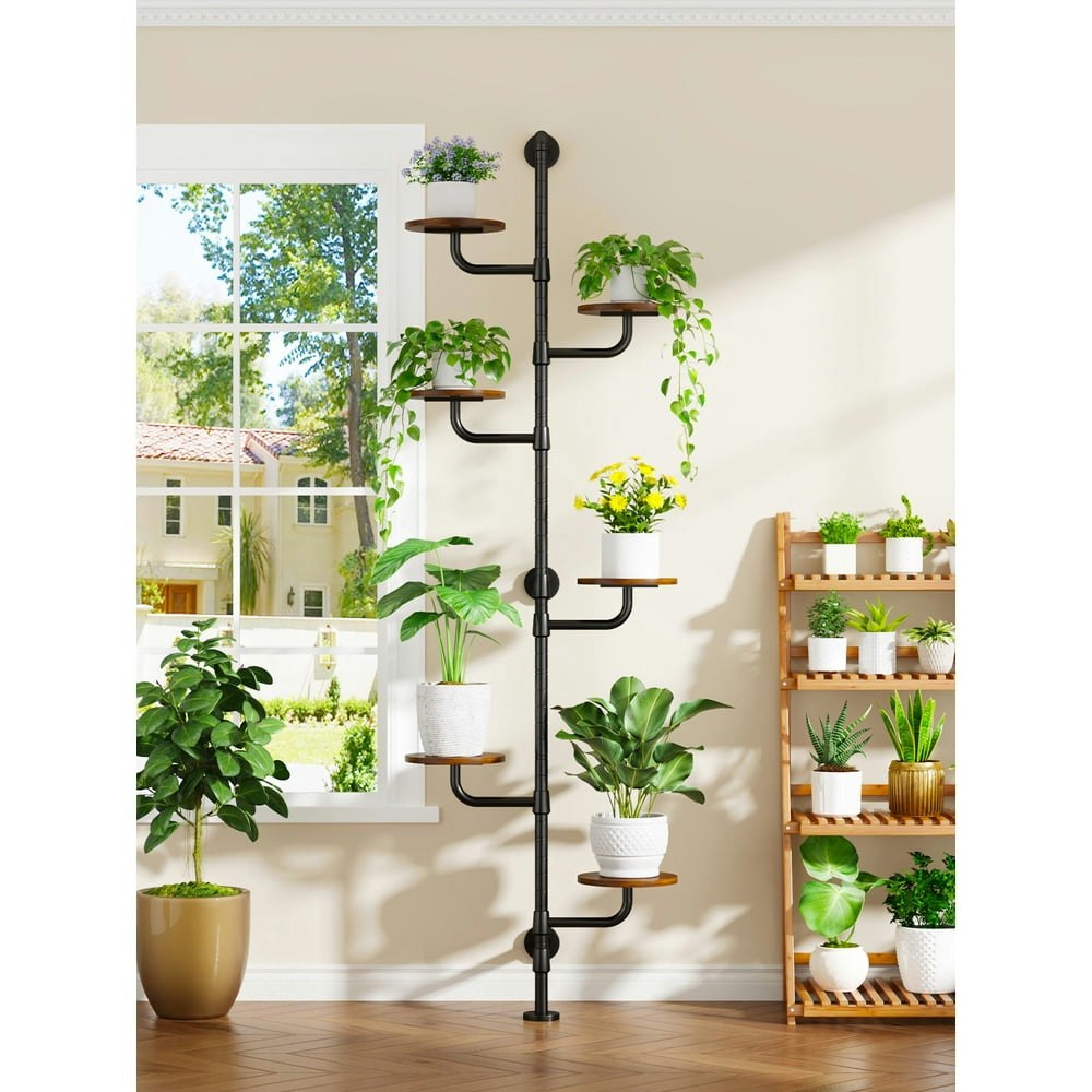 C5 6-Tier Rotatable Wall-Mounted Plant Stand: $36.09