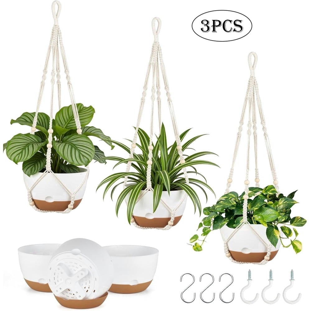 Diigabo 8-inch Self-Watering Hanging Planter 3-Pack: $21.99 Diigabo 8-inch Self-Watering Hanging Planter 3-Pack: $21.99