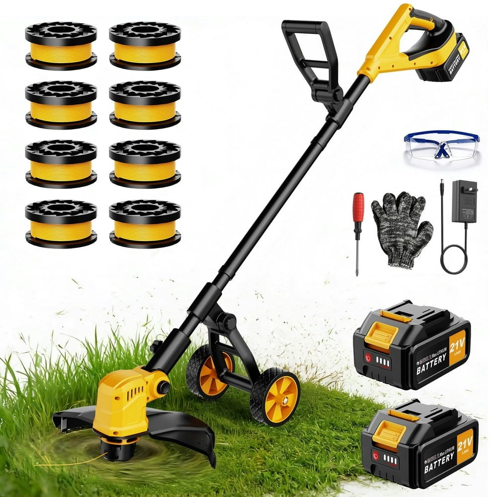 Lemolifys 12-Inch Brushless Cordless String Trimmer with Wheels: $116.99 Lemolifys 12-Inch Brushless Cordless String Trimmer with Wheels: $116.99
