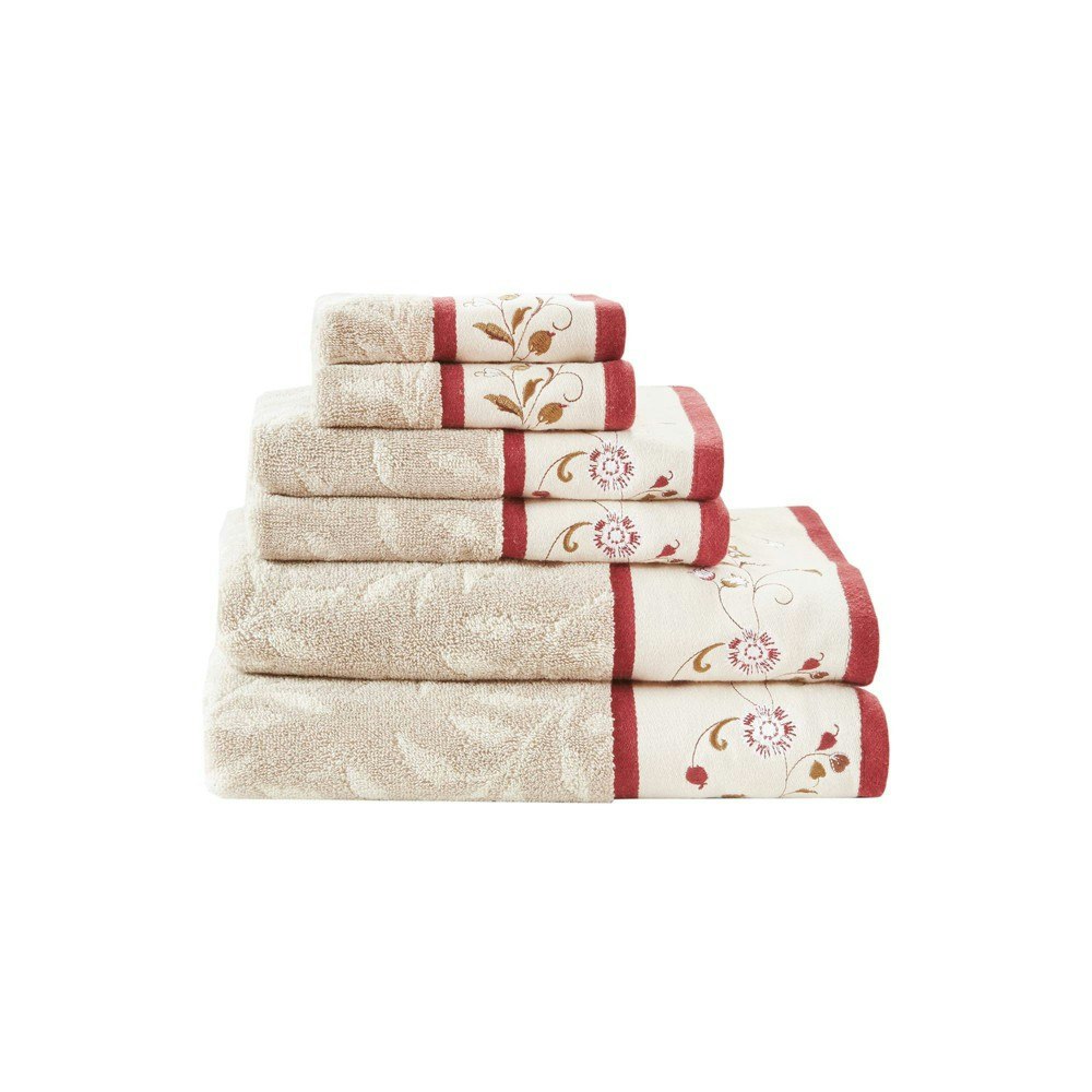 Madison Park Monroe Embroidered Cotton Jacquard Towel Set 6-Piece: $53.99 Madison Park Monroe Embroidered Cotton Jacquard Towel Set 6-Piece: $53.99