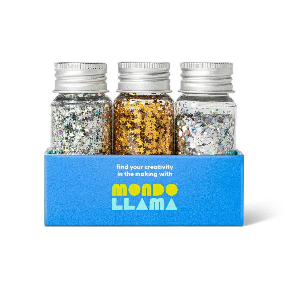 Mondo Llama Glitter Craft Embellishments 3-Pack: $5 Mondo Llama Glitter Craft Embellishments 3-Pack: $5