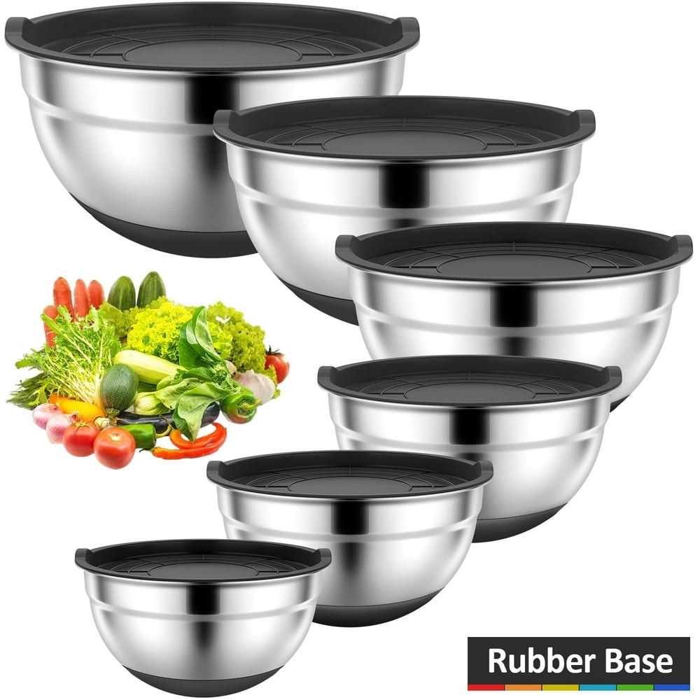Tinana 6-Piece Stainless Steel Nesting Mixing Bowl Set: $22.49 Tinana 6-Piece Stainless Steel Nesting Mixing Bowl Set: $22.49