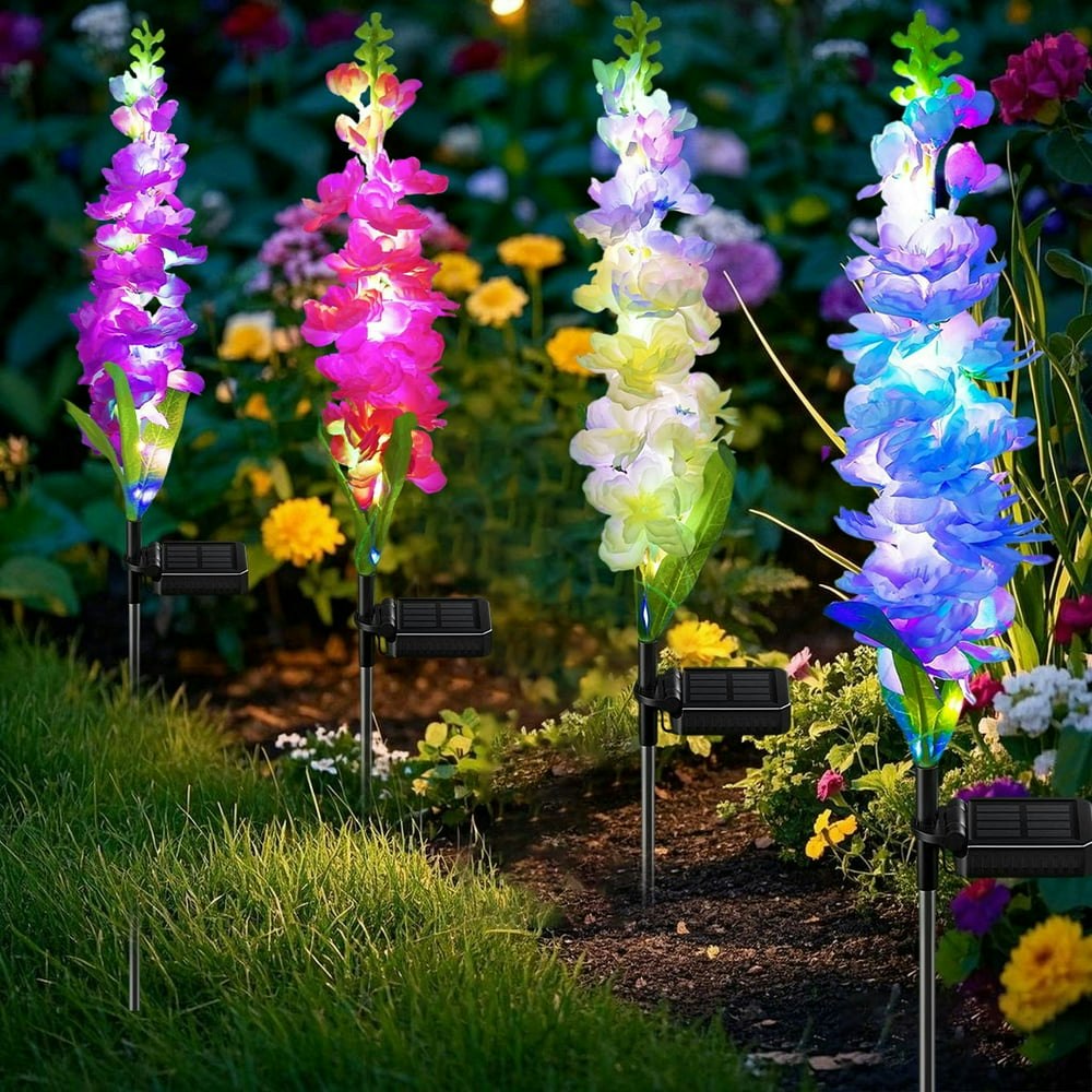 Rirool 36-LED Solar Flower Garden Lights 4-Pack: $19.97 Rirool 36-LED Solar Flower Garden Lights 4-Pack: $19.97