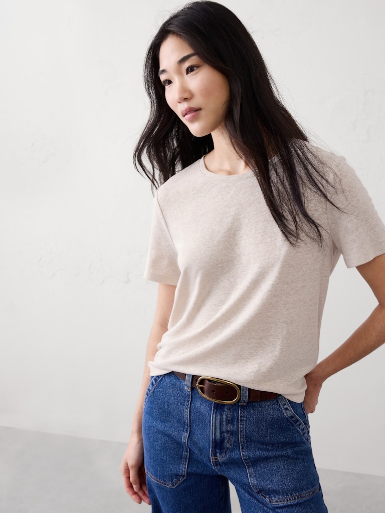 Linen-Blend T-Shirt: $20 Linen-Blend T-Shirt: $20