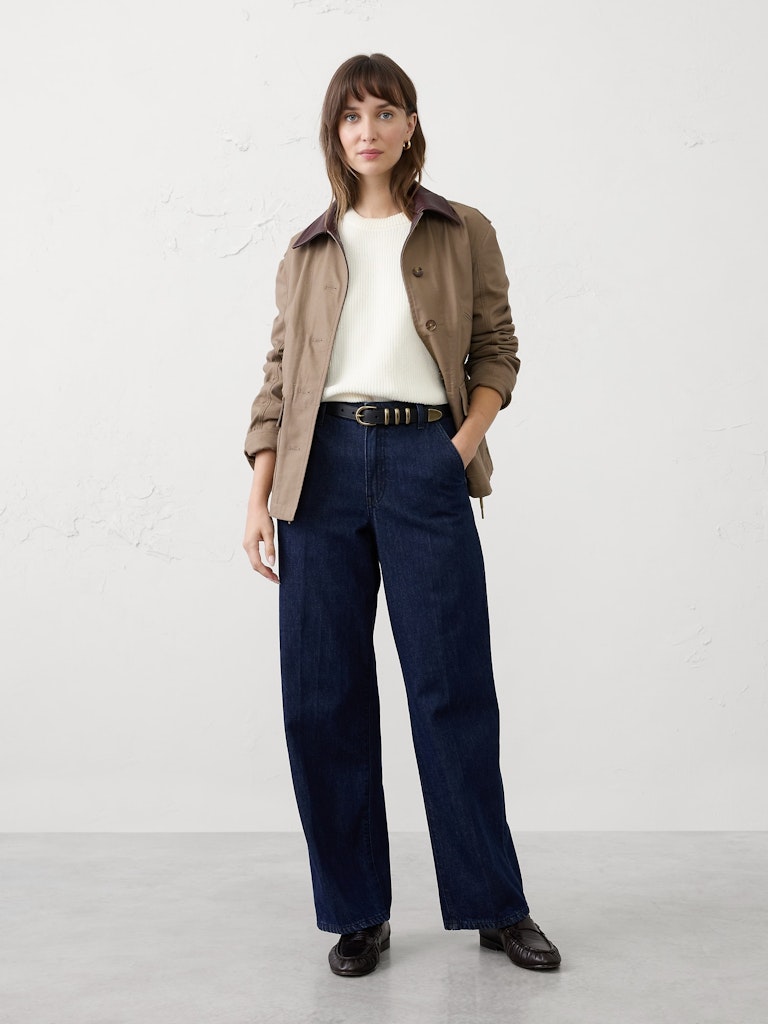 Straight High-Rise Luxe Trouser Jeans: $73.97 Straight High-Rise Luxe Trouser Jeans: $73.97